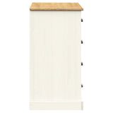 Sideboard with Drawers VIGO 113x40x75 cm White Solid Wood Pine 353188