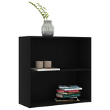 ZNTS 2-Tier Book Cabinet Black 80x30x76.5 cm Engineered Wood 801000