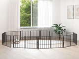 Dog Gate 10 pcs Black 100 x 60 cm Galvanised Steel 892000
