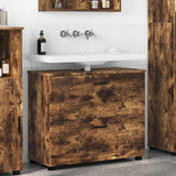 Bathroom Cabinet with Drawer Smoked Oak 76.5 x 35 x 64 cm 883299
