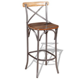 244014 Bar Stool Solid Reclaimed Wood