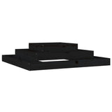 Planter Black 110x110x27 cm Solid Wood Pine 823875