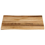 Table Top Live Edge 80x80x3.8 cm Solid Wood Rough Mango 370698