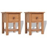 Nightstands 2 pcs 36x30x47 cm Solid Oak Wood 3053416