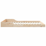 Bed Frame Brown 160 x 220 cm Solid Pine Wood 873376
