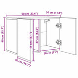 TV Wall Unit Wall-mounted 5 pcs Black oak Engineered Wood 3402778