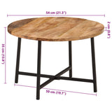 Coffee Table 54x54x35 cm Solid Wood Mango and Iron 371968
