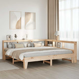 Bookcase Bed without Mattress 180x200cm Solid Wood Pine 3324529