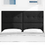 Headboard Height Adjustable with Headboard Black 160 cm Fabric 3337836