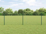 Chainlink Fence with Post 10 x 1 m PVC-Coated Steel Green Mesh 3336240