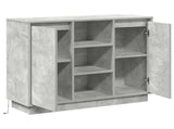 LED Sideboard Concrete Grey 90 x 32 x 75 cm Engineered Wood 869685