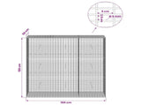 Gabion with 5 mm Wire and 5x2.5 cm Mesh 150x50x150 cm 3463797