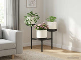 Flower Stand White 54 x 49 x 81 cm PP and Steel 42033402