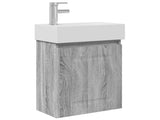 Bathroom Vanity Unit with Tap Grey Sonoma 45.5 x 22.5 x 84 cm 889467