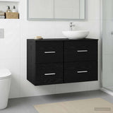 Bathroom Cabinet In-between Black Oak 30 x 41 x 50 cm 890367