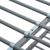 Bunk Bed without Mattress Grey Metal 90x200 cm 287911