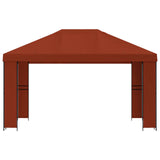 Gazebo 4 x 3 m Terracotta Polyester and Steel 190 gsm 900376