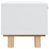 Coffee Table White 80x40x30 cm Engineered Wood&Solid Wood Pine 345621