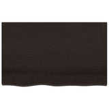Bathroom Countertop Dark Brown 80x50x2 cm Treated Solid Wood 3156215
