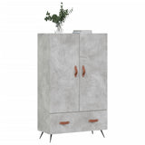Highboard Concrete Grey 69.5x31x115 cm Engineered Wood 828208