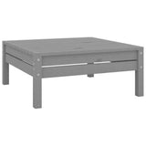 10 Piece Garden Lounge Set Solid Wood Pine Grey 3083031