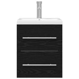 Bathroom Sink Cabinet with Drawer Black Oak 41 x 38.5 x 48 cm 3415986