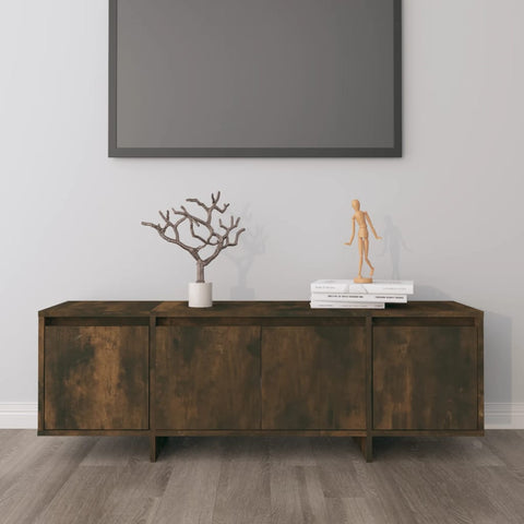 TV Cabinet Smoked Oak 120x30x40.5 cm Engineered Wood 813050