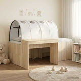 Bed with Tunnel 3 pcs Artisian Oak and White Engineered Wood 3423665