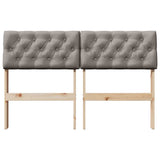 Upholstered Headboard Taupe 120 cm Solid Pine Wood 879187
