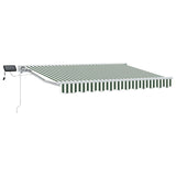 Manual Awning Frame with LEDs Green and White 3.5 x 2 m 3420552