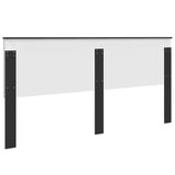 Headboard with Headboard Black Oak 200 cm Engineered wood 887715