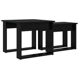 Coffee Table Set 2 pcs Black Oak Engineered Wood 8000125