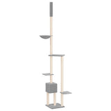 Floor to Ceiling Cat Tree Light Grey 258.5-284.5 cm 171718