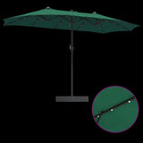 Garden Parasol Green 385 x 209 x 244 cm Polyester 42003284