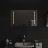 LED Bathroom Mirror Transparent 40 x 60 cm Tempered Glass 42045775