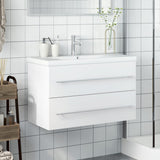 Bathroom Sink Cabinet with Built-in Basin White 3278776
