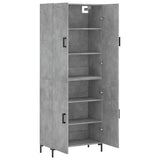 Highboard Concrete Grey 69,5x34x180 cm Engineered Wood 3195679