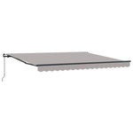 Retractable Awning Manual Light grey 400 x 350 cm Fabric 3330803