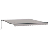 Retractable Awning Manual Light grey 400 x 350 cm Fabric 3330803