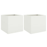 ZNTS Planters 2 pcs White 42x40x39 cm Cold-rolled Steel 841550