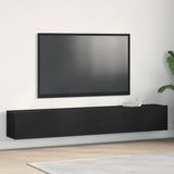 TV Cabinet 2 pcs Black 100 x 30 x 30 cm Engineered Wood 862106
