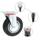 8 pcs Swivel Casters 200 mm 278031