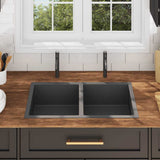 Handmade Kitchen Sink Black Stainless Steel 51523