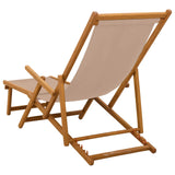 Folding Sun Lounger 3 Position Solid Eucalyptus Wood Taupe 42024922