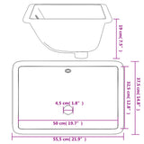 Bathroom Sink White 55.5x37.5x19 cm Rectangular Ceramic 153727