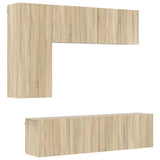 5 Piece TV Wall Units Sonoma Oak Engineered Wood 3216466