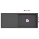 Handmade Kitchen Sink Black Stainless Steel 51527