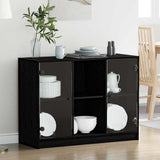 Sideboard Black Oak 100 x 37 x 75.5 cm 3329302