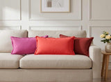 Cushion with Pillow HOUTEN 6 pcs Red Polyester 933379