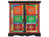 Hand Painted Sideboard with Doors 53x30x75 cm Solid Wood Mango 350681